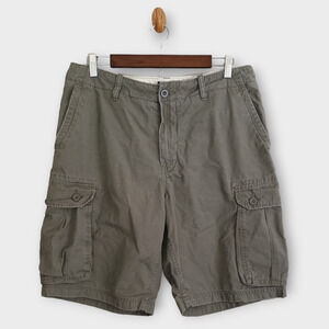 J Crew Shorts Men 34 Khaki Green Cargo Cotton Canvas Gorpcore Utility Outdoors